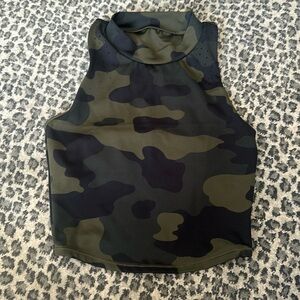 All in motion green camo high neck tank